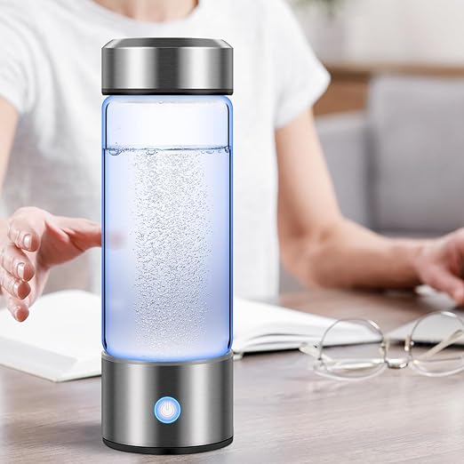 Hydrogen Water Bottle, Hydrogen Water Bottle Generator with PEM SPE Technology, 3Min Quick Electrolysis, Rechargeable Portable Hydrogen Water Bottles for Office/Travel/Exercise/Daily Drinking/Gift