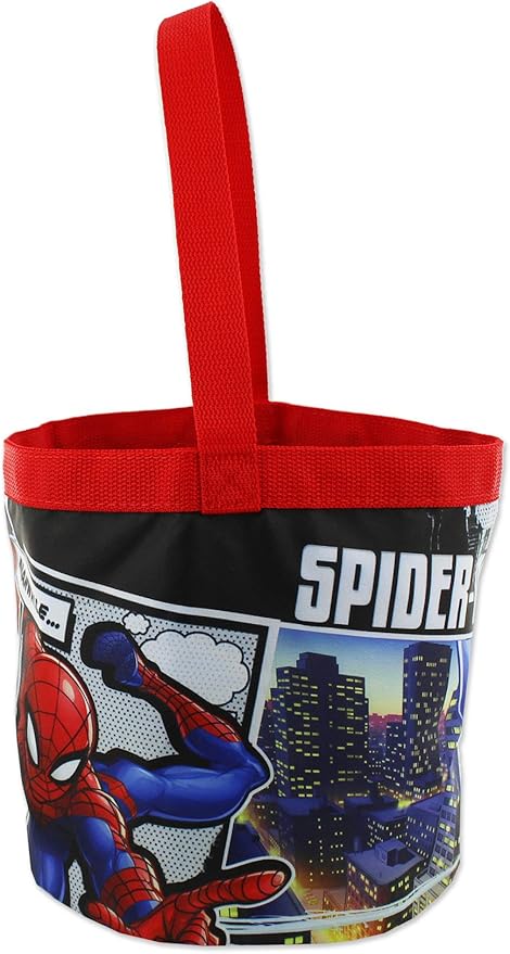 Marvel Super Hero Adventures Boys Collapsible Nylon Gift Basket Bucket Tote Bag