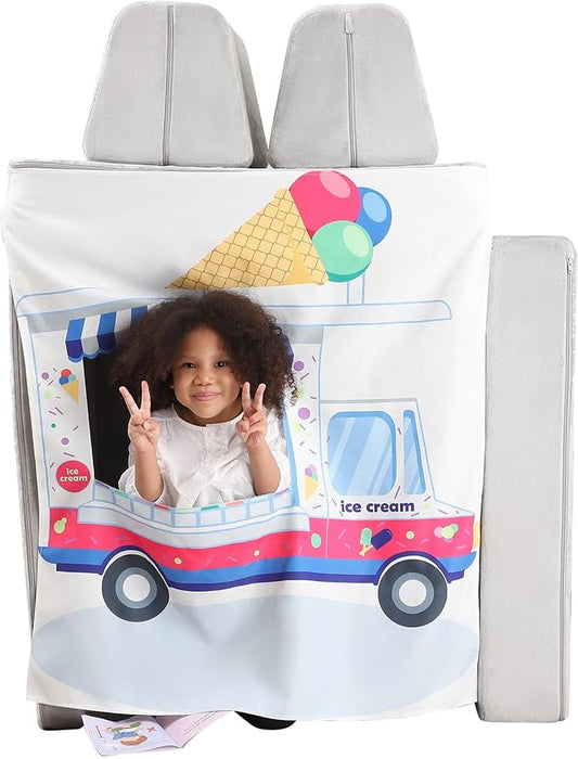 Play Panels for Kids Foam Play Couch, Ice Cream Store