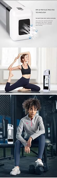 Joroki Home & Care Hydrogen Water Bottle Portable Rechargeable Hydrogen Generator (White)