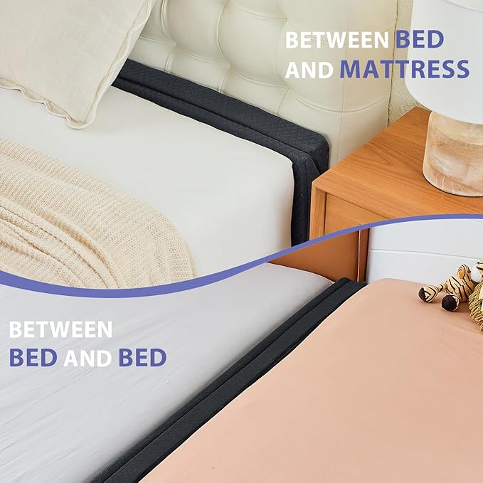 Bed Wedge Pillow for Headboard - Wedge Pillow Headboard Full(54"x10"x6") - Foldable Bed Gap Filler/Headboard Pillow/Mattress Wedge - Fill Gap (0-8") Between Headboard and Mattress - AshGray