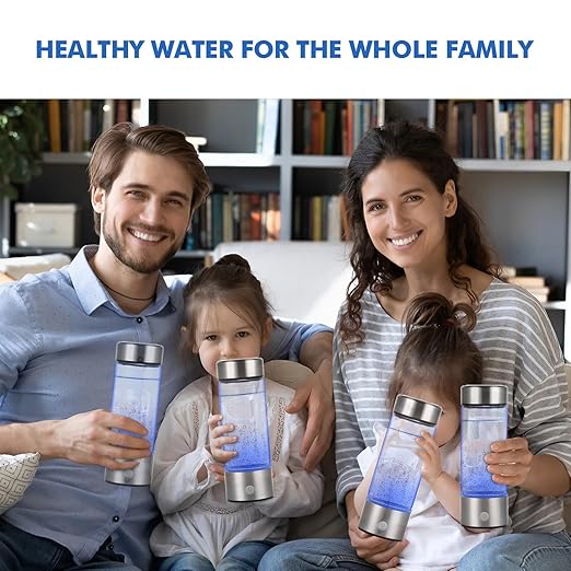 Hydrogen Water Bottle, Portable Hydrogen Water Ionizer Machine, Rechargeable Hydrogen Water Bottle Generator,with Pem SPE Technology Hydrogen Water Cup for Exercise, Travel