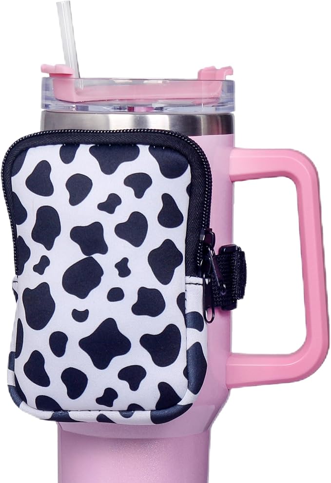 Water Bottle Zipper Bag compatible with Stanley Tumbler 40oz&IceFlow 20 30oz,Gym Accessories for Men Women,Belt Pack for Cards Keys Earphone (#5)