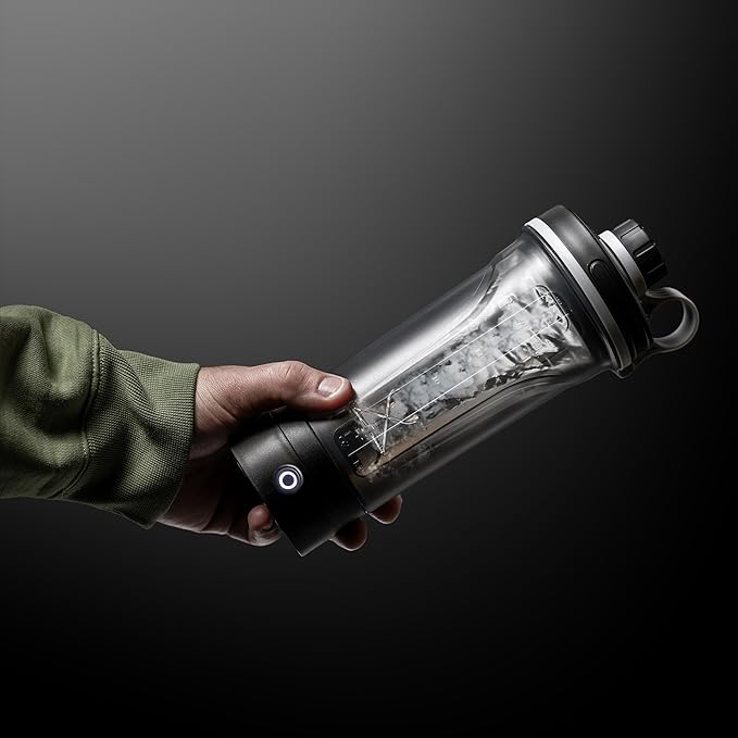 Electric Shaker Bottle, Portable Blender Protein Shaker, USB Rechargeable MixMate Blender For Protein Shakes Pre Workout Greens Coffee Pancake Mix Cocktail Cocktails (Matte Black)