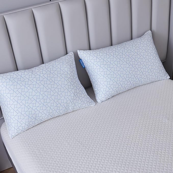 Pillows King Size Set of 1- King Size Bed Pillows for Sleeping - Adjustable Shredded Memory Foam King Pillows for Back, Stomach and Side Sleeper