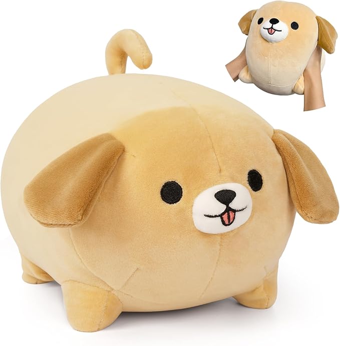 Dog Plush Pillow,8inch Puppy Stuffed Animal Toy,Cute Soft Dog Plushie Hugging Pillow Valentine Christmas Birthday Gifts for Kids Girlfriend Boyfriend