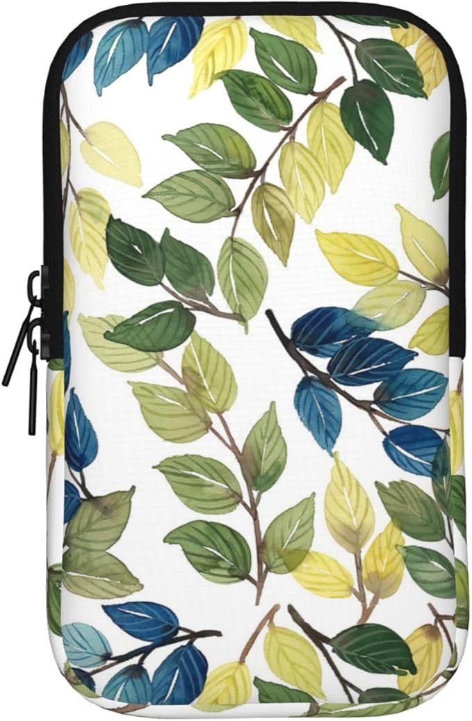 Water Bottle Pouch for Stanley Cup 40oz 30oz,Personalized Gym Purse for Men Women, Tumbler Pouch with Versatile Pocket Water Bottle Bag for Cards, Keys, Phone Botanical Leaf