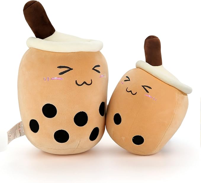 Niuniu Daddy Boba Tea Plush 20in Large/Giant/Jumbo Bubble Tea Stuffed Animals Plush Toy Pillow Cute Cuddle Stuffed Milk Tea Cuddle Pillow Food Plushies for Kids Gift