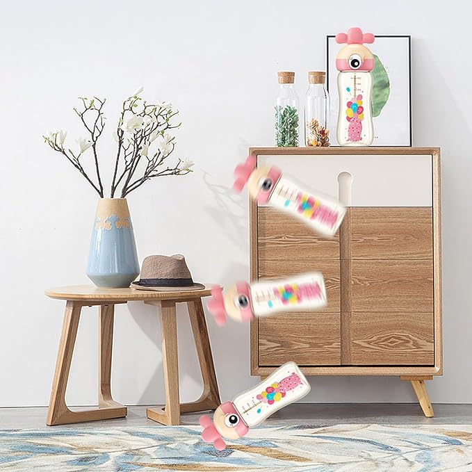 Kids Water Bottle for School or Travel, 11oz Reusable Kids School Water Bottle, Leak-Proof Portable Water Bottle for Girls & Boys, BPA-free (Yellow, 1 Pack)