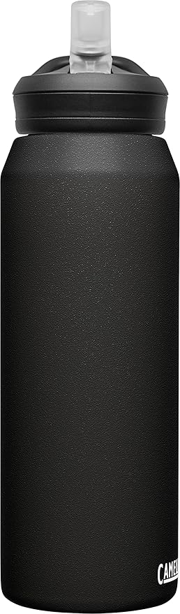 CamelBak eddy+ Water Bottle with Straw 32oz - Insulated Stainless Steel, Black