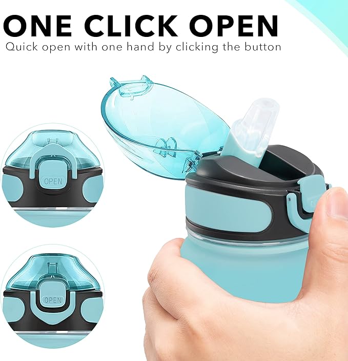 Enerbone 32 oz Drinking Water Bottle with Times to Drink and Straw, Motivational with Carrying Strap, Leakproof BPA & Toxic Free, Ensure You Drink Enough Water for Fitness Gym Outdoor