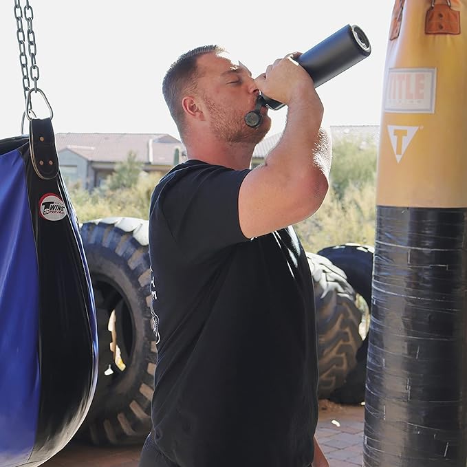 ExtremeMIST - GoMist Misting & Drinking Bottle - Personal Mister - Cooling Water Bottle with Easy-Drink Spout - Stainless-Steel Double Wall Insulation - Portable Mist Bottle - Polar White, 25 oz/750ml