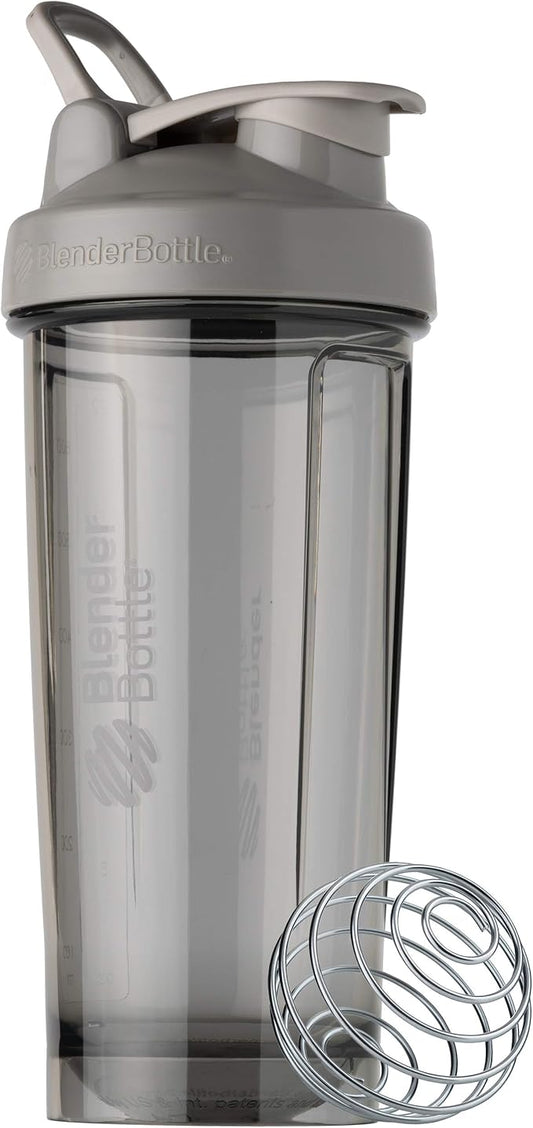 BlenderBottle Shaker Bottle Pro Series Perfect for Protein Shakes and Pre Workout, 28-Ounce, Smoke Grey