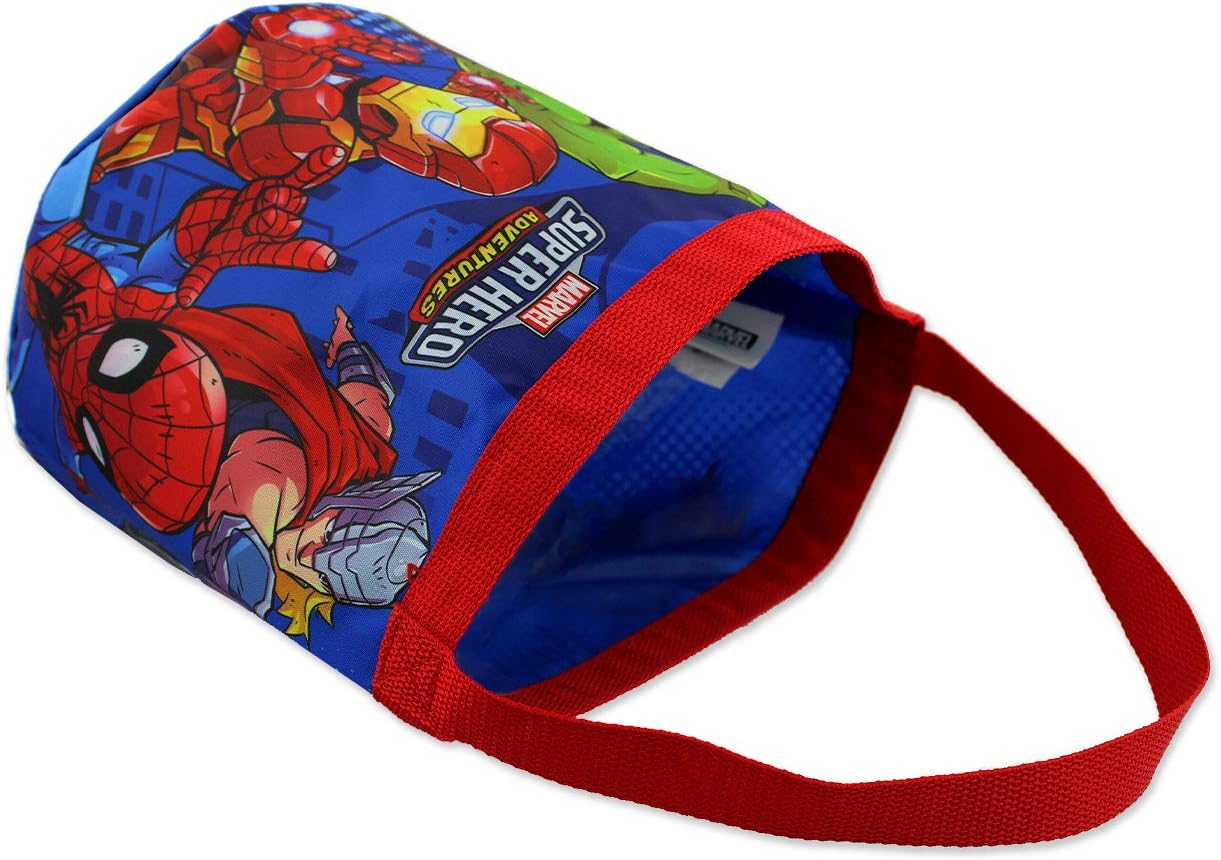 Marvel Super Hero Adventures Boys Collapsible Nylon Gift Basket Bucket Tote Bag