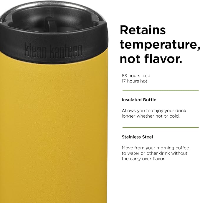 Klean Kanteen TKWide 20oz (w/Café Cap) - Marigold