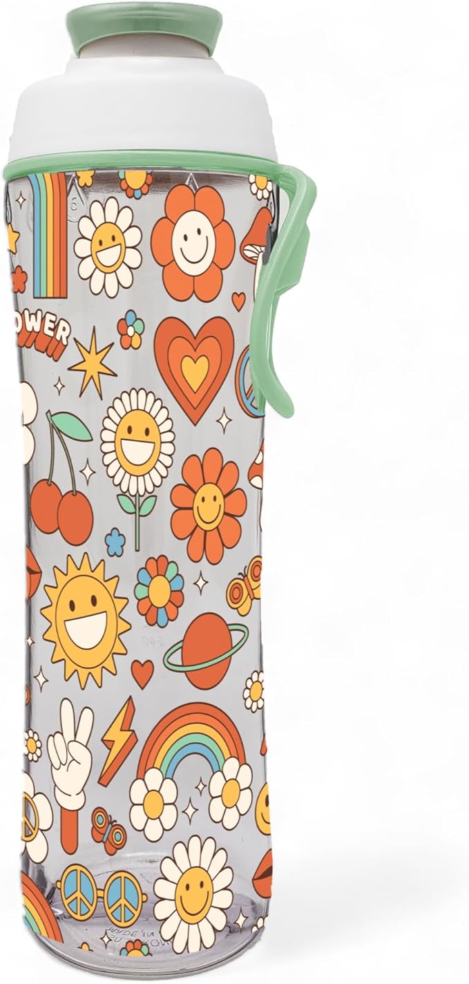 Kids Water Bottle with Chug Lid & Easy Carry Handle | 24oz BPA-Free Tritan Bottles with Leakproof Cap | Reusable & Durable for Girls, Boys, School & Sports | Made in USA