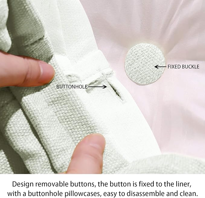 Daneey Multifunctional Headboard Wedge Pillow Dorm Headboard Twin XL Bed Wedge Pillow for Headboard Reading Pillow Adult Back Pillow for Sitting in Bed Wedge Pillow Headboard with Washable Beige Cover