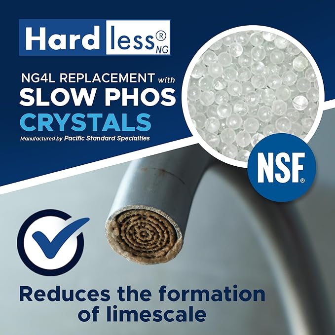 Replacement Cartridge for Hardless NG4L Whole House Water Filter - Designed for Areas with Extra Hard Water, Provides Clean and Filtered Water, Easy Installation - 8-Month Capacity