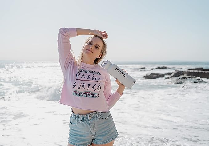 Coldest Sports Water Bottle with Straw Lid Vacuum Insulated Stainless Steel Metal Thermos Bottles Reusable Leak Proof Flask for Sports Gym (Rocket Yellow, 40 oz)