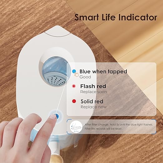 Waterdrop 200-Gallon Long-Life Chubby 10-Cup Large Water Filter Pitcher with 1 Filter, NSF Certified, 5X Times Lifetime, Reduces PFOA/PFOS, Chlorine, BPA Free, Blue