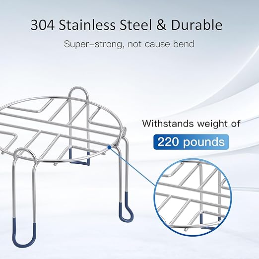 Water Filter Stainless Steel Stand, with Rubberized Non-Skid Feet, Replacement for Berkey® Water Filter System, King Tank Gravity-fed Water Filter System