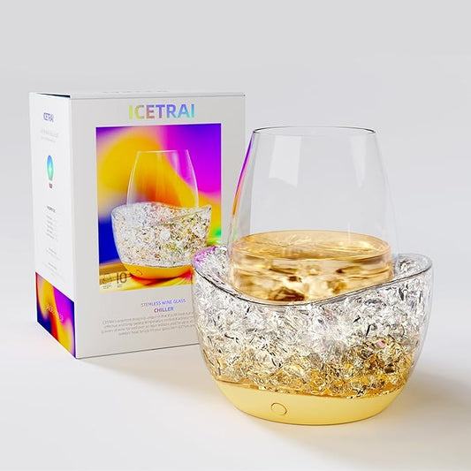 Wine Glass Chiller Wine Chiller Keep the Chill in Your Glass-Wine Cooler (YELLOW)