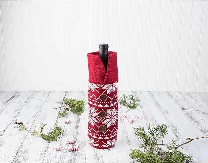 Rustic Holiday Wool Wine Sweater by Twine