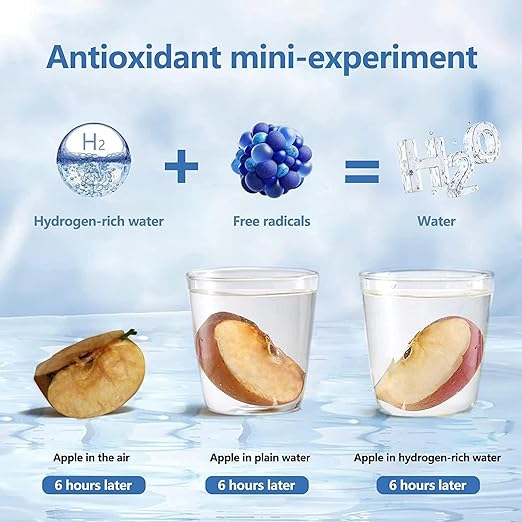 Hydrogen Water Bottle, Portable Hydrogen Water Ionizer Machine, Hydrogen Water Generator, Rechargeable Hydrogen Rich Water Glass Health Cup for Home Travel (Silvery)