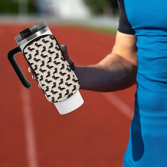 Galaxy Mandala Water Bottle Pouch for Stanley Cup 40oz 30oz,Personalized Gym Purse for Men Women, Tumbler Pouch with Versatile Pocket Water Bottle Bag for Cards, Keys, Phone