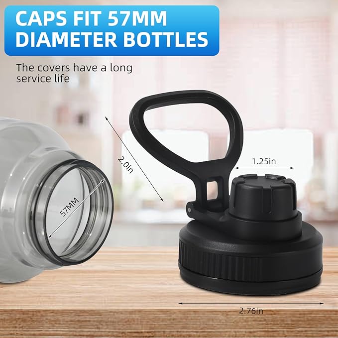 Spout Water Lid for 12 oz-64 oz Hydro Flask Wide Mouth Sport Water Bottles Replacement Lid Chug Lid for Water Bottles