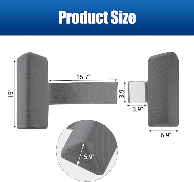 HOMBYS Memory Foam Sleep Position Training Pillow, Body Supportive Trainer Pillow for Back Sleeper Side Sleeper, Adjustable Body Pillow - Grey