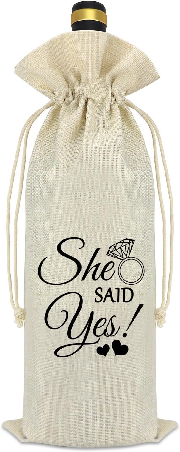 Engagement Gifts for Her Wedding Wine Bag Bridal Shower Gift Bride to Be Gifts Bachelorette Party Favor Future Mrs Gift Anniversary Wedding Gifts for Girlfriends Getting Engaged Gift Wine Bottle Cover