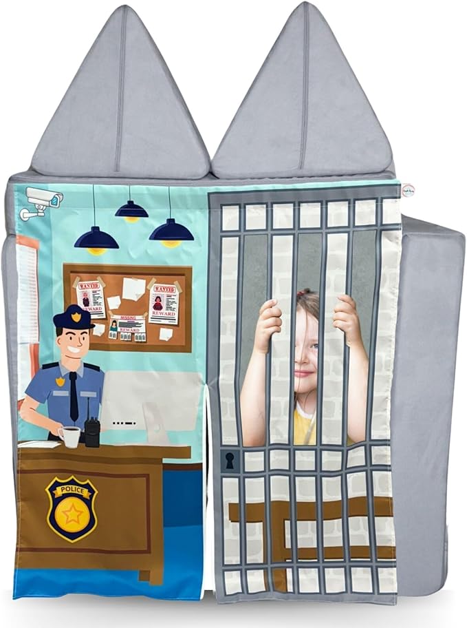 Play Panel for Childrens Foam Sofa Kids Couch (Police)