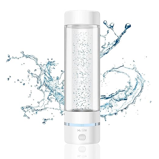 Hydrogen Water Generator, Professional BPA Free Water Bottle 5000PPB Dual Mode Portable Reusable Water Ionizer with SPE and PEM Hydrogen Water Bottle for Sports Hiking Travel Fitness