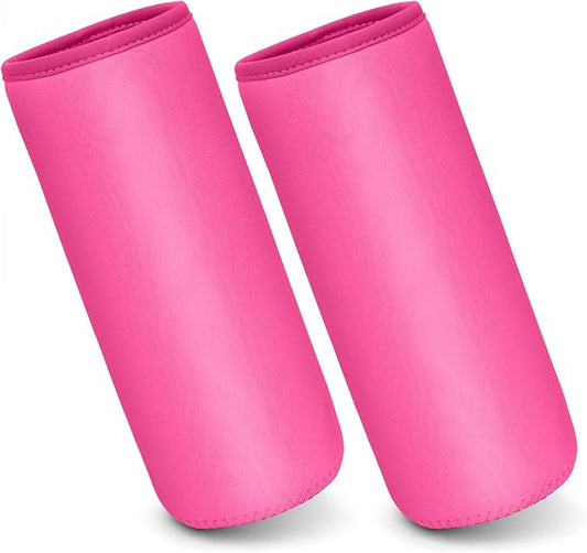 Sleeve Compatible with Cir-kul Water Bottle - 2 Pcs Water Bottle Sleeve Compatible with Cir-kul 22oz & Stainless Steel Bottle - Neoprene Insulated Water Bottle Cover for Retaining Temperature, (Pink)