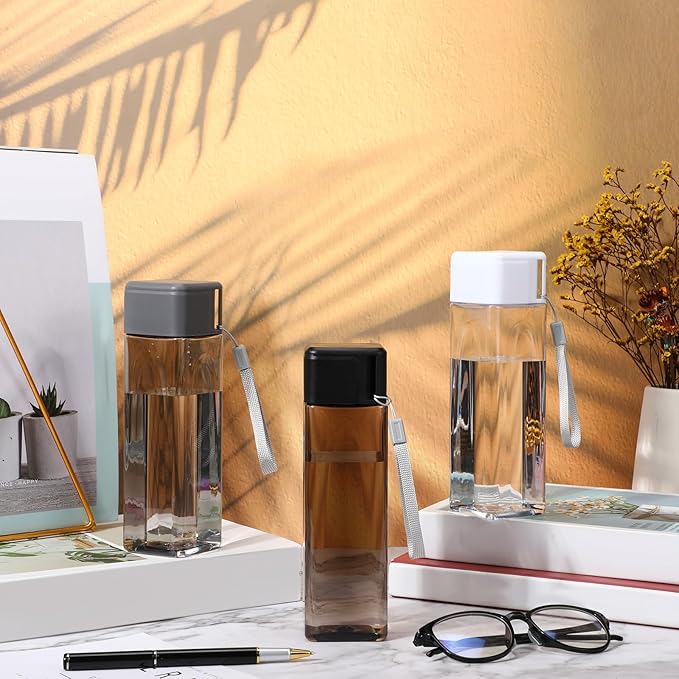 Mifoci 30 Pcs Water Bottle Bulk 17 oz Plastic Sports Water Bottles for Adults Reusable Leak Proof Portable Drink Bottles Large for Travel Camping Fitness Office(Stylish Color)