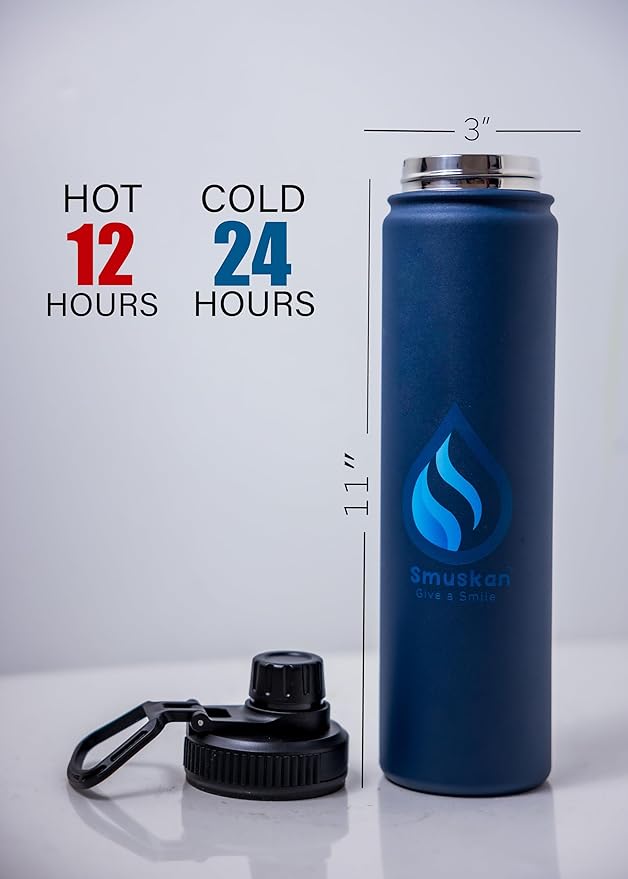 Sports original 24oz Stainless steel water bottle with strong LID and carrying loop