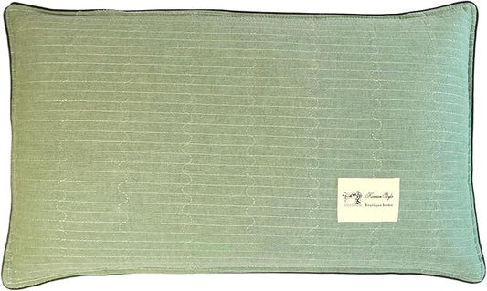 Buckwheat Pillow for Sleeping-Breathable for Cool Sleep,Cervical Support for Back and Side Sleepers,Korean Style,Standard Size 22"x14"(1pc), Light Green