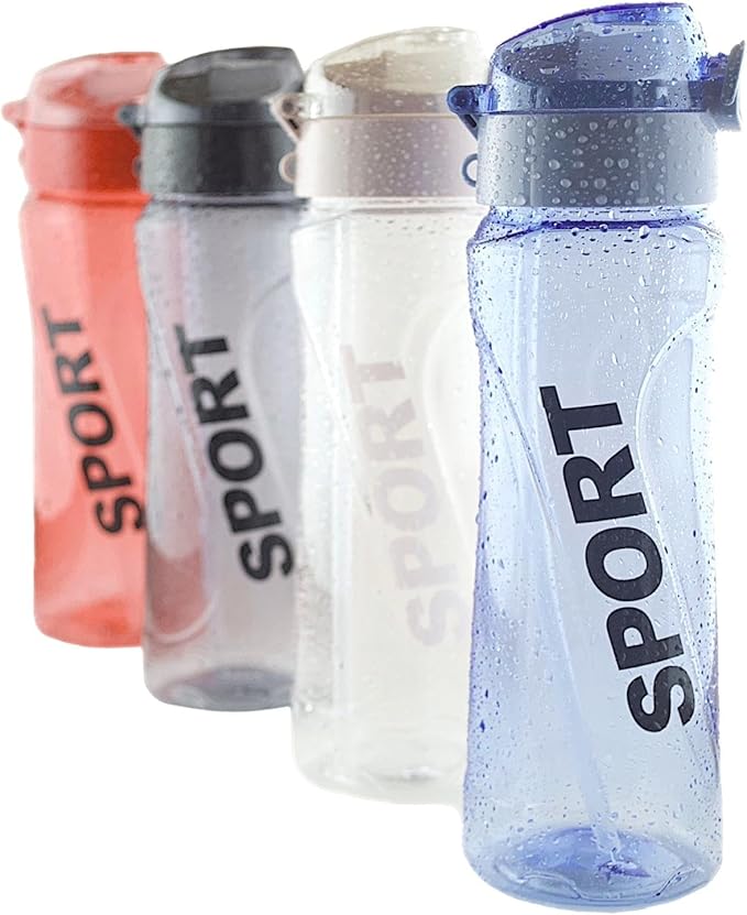 Sports water bottle with straw, easy to drink, easy to carry 22 Oz (Blue)