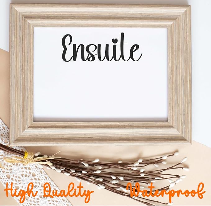 Home Door Sign Stickers - Bedroom Décor - Bathroom Door Sign - Toilet - Kitchen - Living Room (Ensuite)