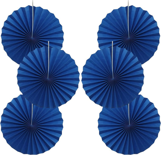 BARTHEW Blue Birthday Decorations,DIY Blue Paper Fans Hanging Decoration ,Party Decorations for Adults 16in, Royal Blue Birthday Decorations,Baby Shower Decorations 30 Color DIY Set (Navy Blue)