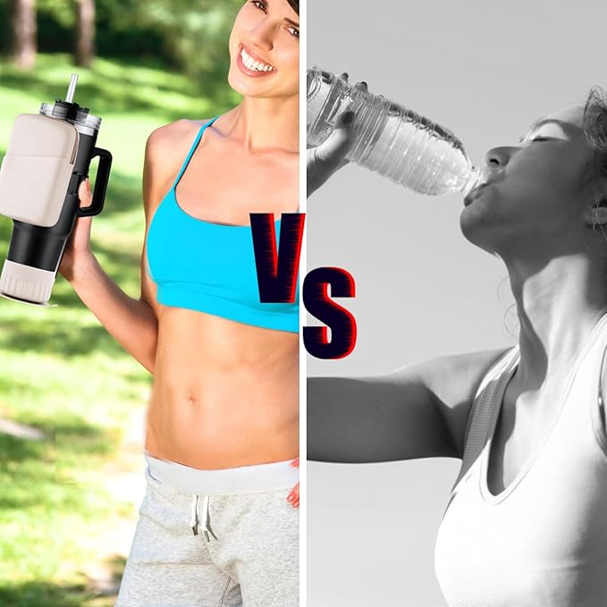 SAVITA Pouch Bag for Stanley Cup, Adjustable Water Bottle Pouch with Prevent from Skidding Cup Base Gym Water Bottle Pouch for Stanley Quencher Adventure 40oz & Stanley IceFlow 20oz 30oz