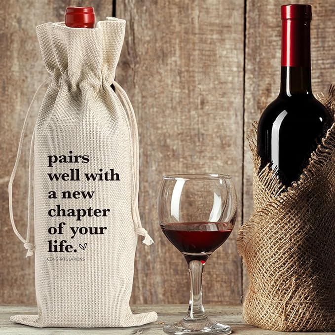 New Chapter Wine Bag Farewell Gifts for Coworkers Coworker Leaving Gifts for Women Retirement Gifts for Women Men Going Away Gifts for Friends