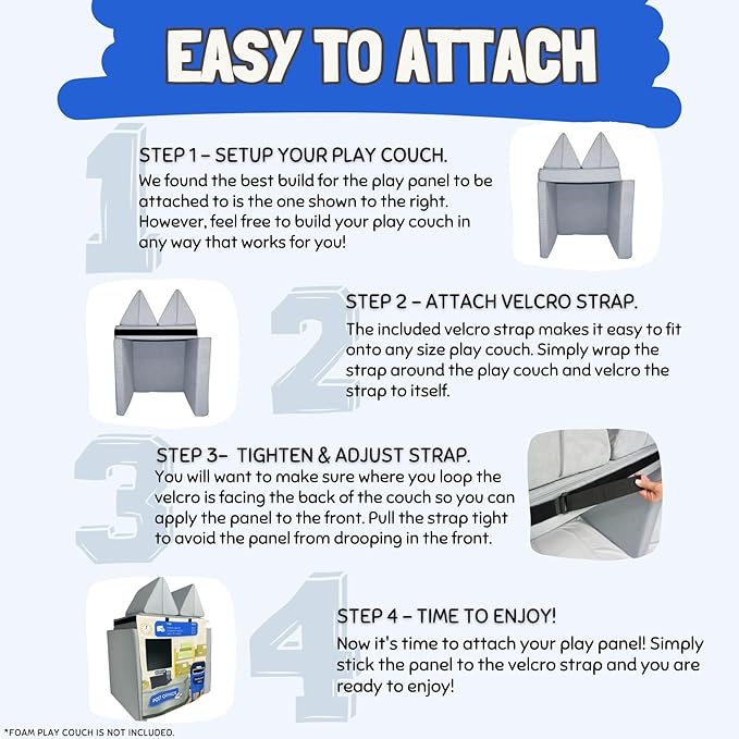 Play Panel for Childrens Foam Sofa Kids Couch (Post Office)