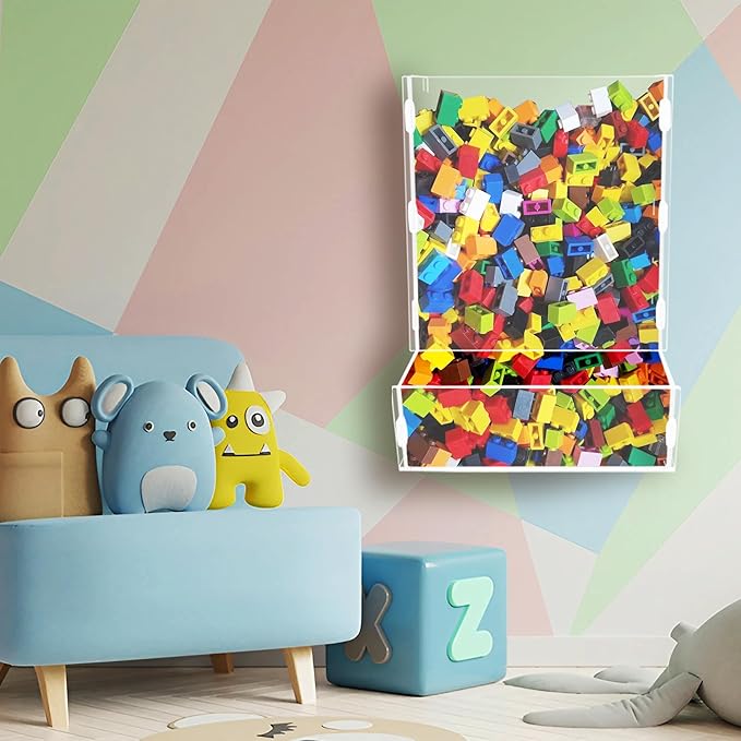 Wall Toy Dispenser, Toy Car Organizer, Hanging Organizer and Storage Bin for Children's Room, Toy Storage for Blocks, Cars, Snacks, Darts