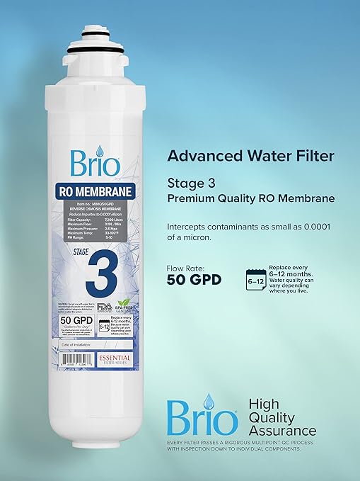Brio Water Cooler Filter Replacement - Stage-3: Reverse Osmosis Membrane - for Brio model CLPOUROSC420RO