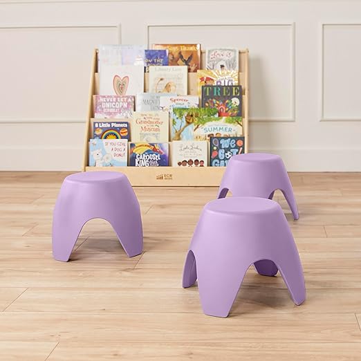 ECR4Kids Ayana Stool Set, Flexible Seating, Light Purple, 4-Pack