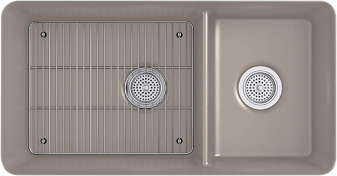 KOHLER K-8204-CM3 Cairn Sink, 33 in, Matte Taupe