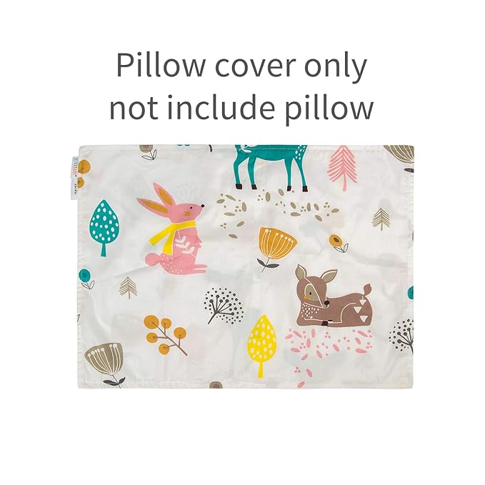 ALVABABY Toddler Pillowcases-Cotton Pillow Cover Fits 14x19 or 13 x 18 Kids Bedding Pillow 2 Pack Large Pillow Covers with Envelope for Babies Children Boys Girls Sleeping and Travel