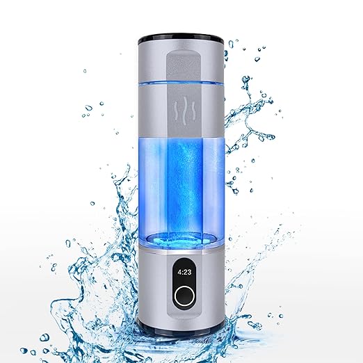 Portable Rich Hydrogen Water Machine H2 Hydrogen Water Bottle Hydrogen Rich Water Generator SPE PEM Technology Water Ionizer, zbfc2SILVER